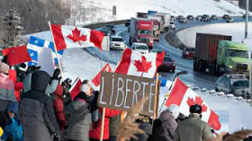 Mehrere zehntausend Lastwagenfahrer fahren nach Ottawa, um gegen die Impfpflicht zu protestieren!🇨🇦 by emy