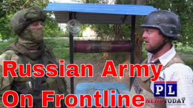 Russian Army Patrolling A Frontline Village Near Ukrainian Army Positions by emy