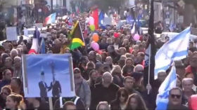 Tens of Thousands Demonstrated for Freedom on Saturday in Frankfurt, Germany by emy