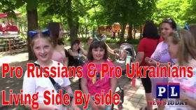 Pro Russia & Pro Ukraine People Living together In The Warzone by emy